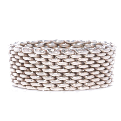 Tiffany Sterling Silver Mesh Somerset Ring 11 3 of 4