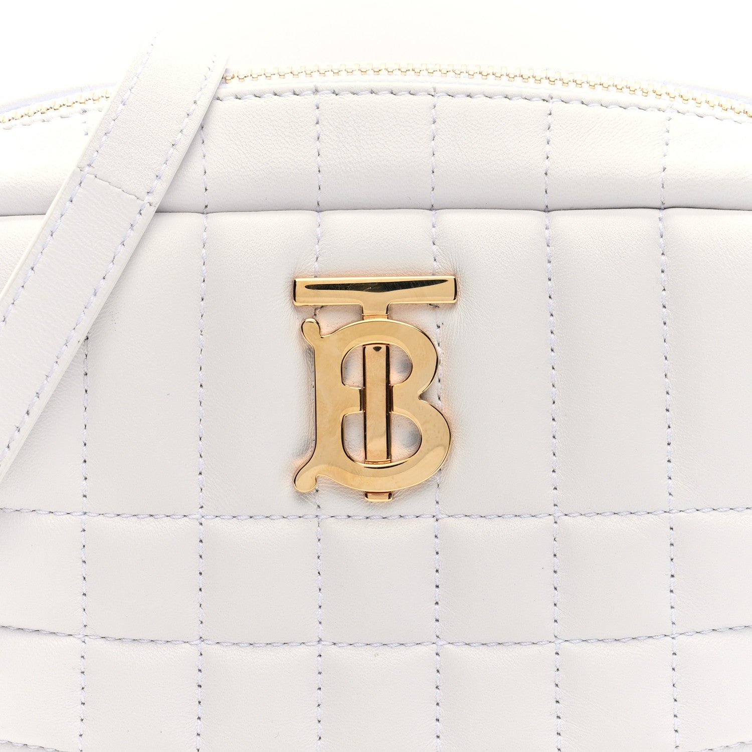 Burberry Lambskin Quilted Mini Lola Camera Bag White 7 of 9