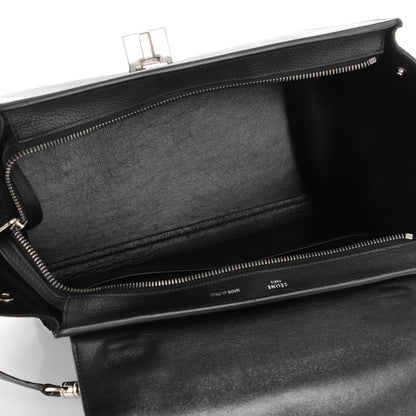 Celine Drummed Calfskin Suede Small Trapeze Black 5 of 8