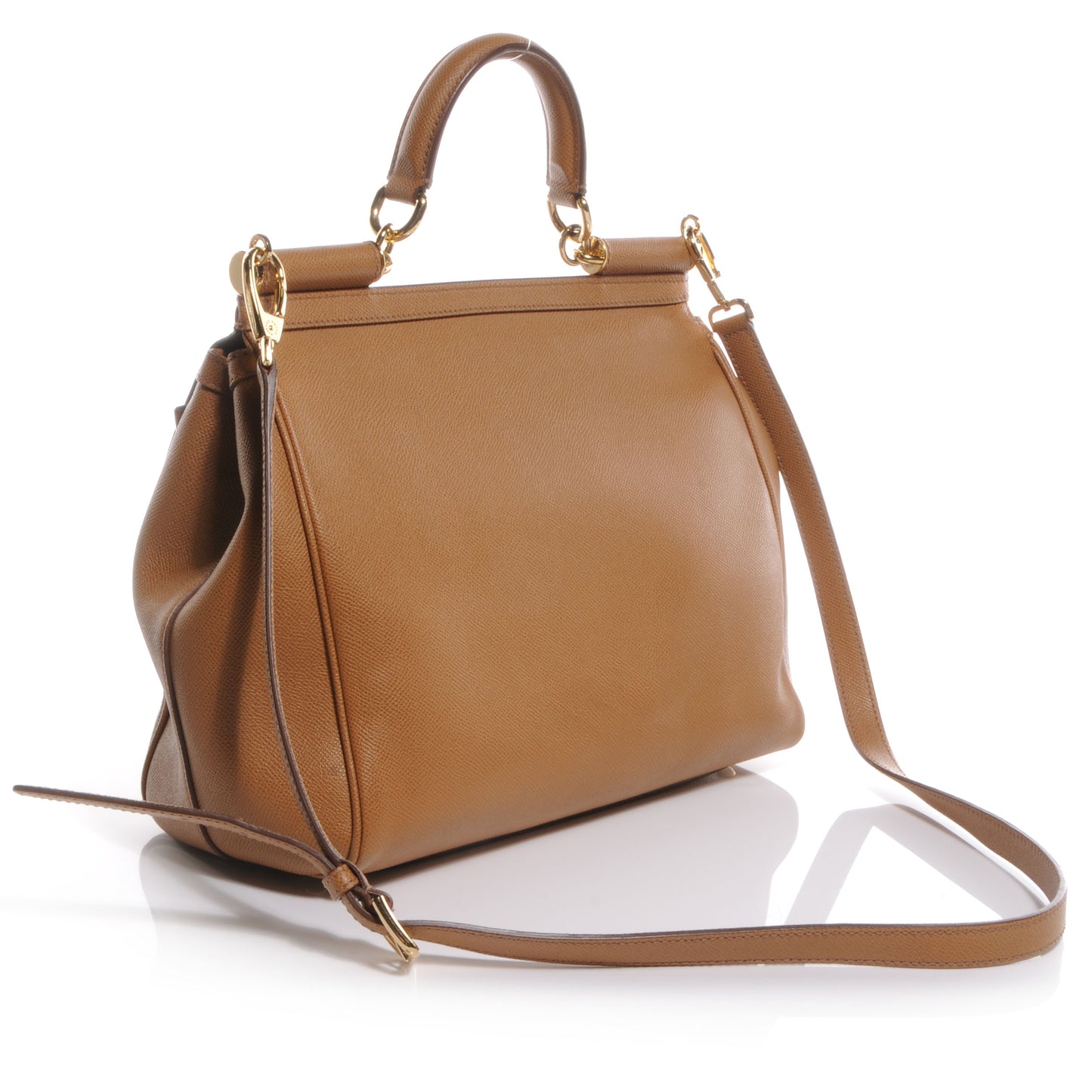 Vitello Medium Miss Sicily Satchel Camel