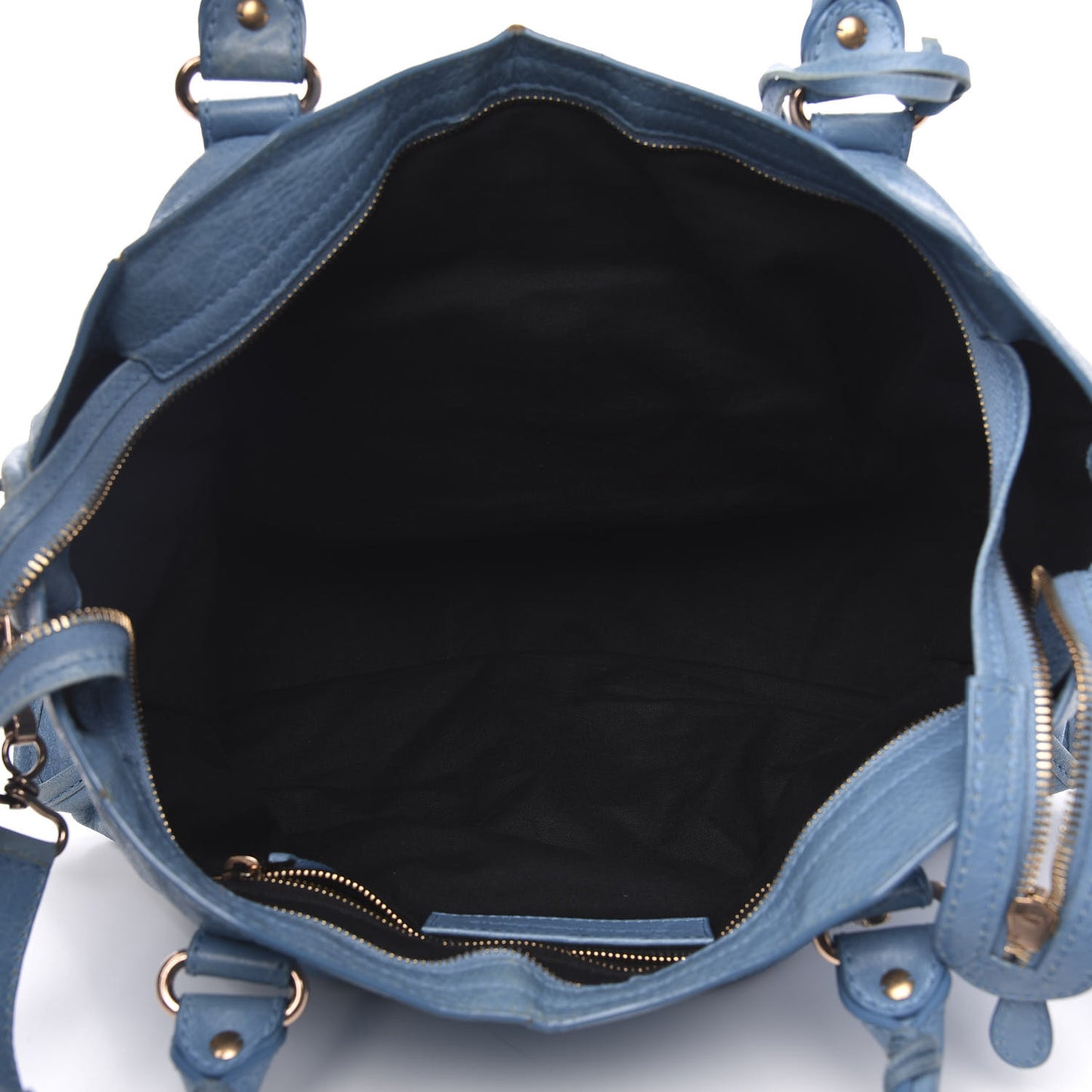 Agneau Giant 12 Rose Gold Hardware City Bleu Indigo
