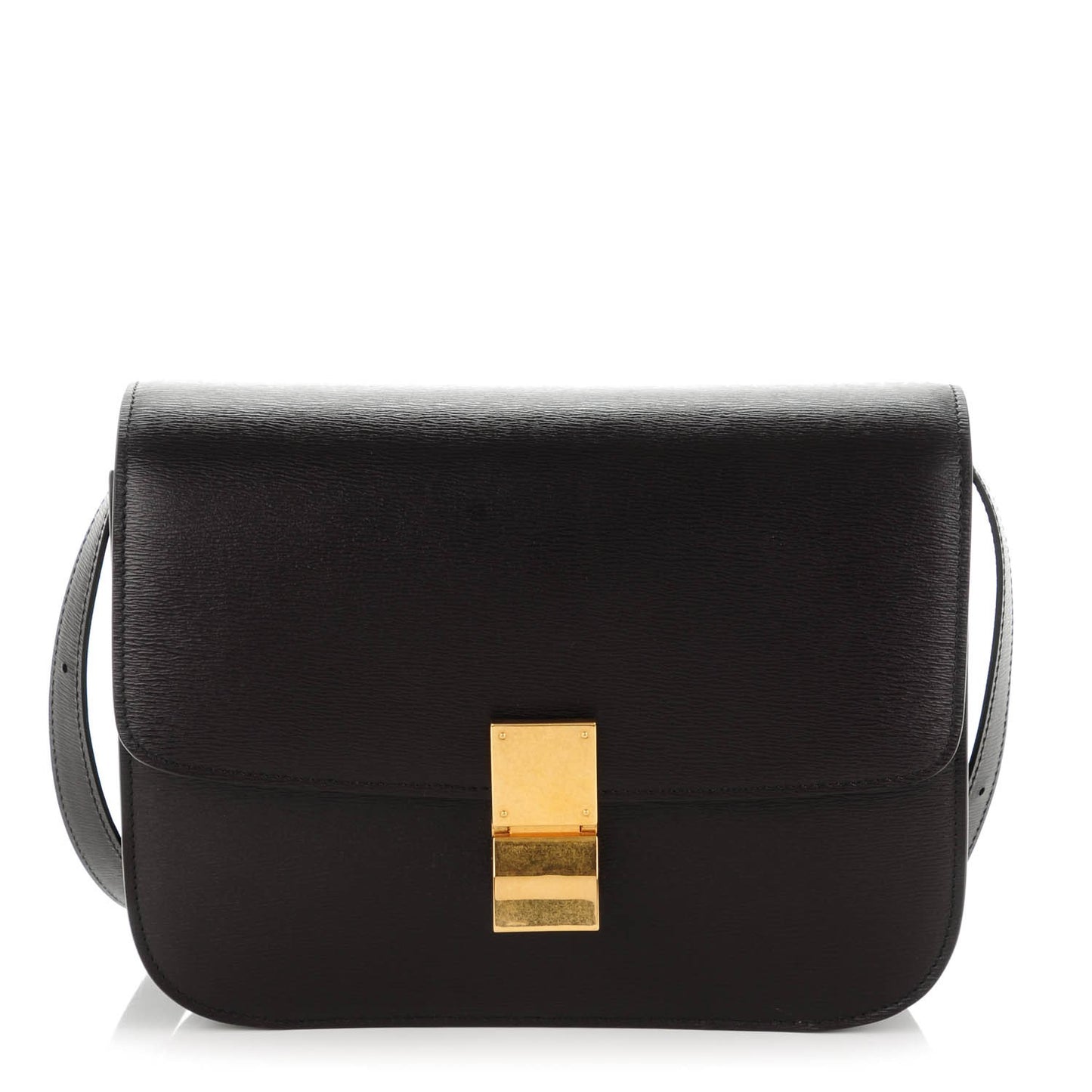 Liege Calfskin Medium Classic Box Flap Bag Espresso