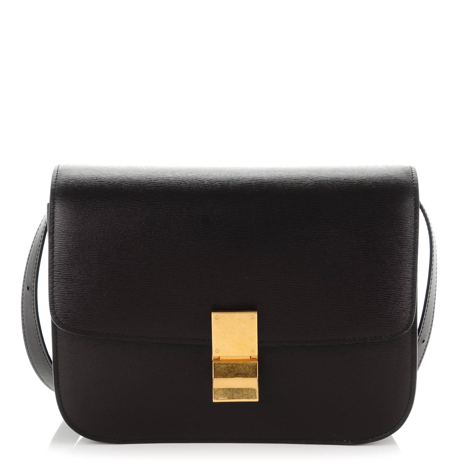 Celine Liege Calfskin Medium Classic Box Flap Bag Espresso 1 of 7