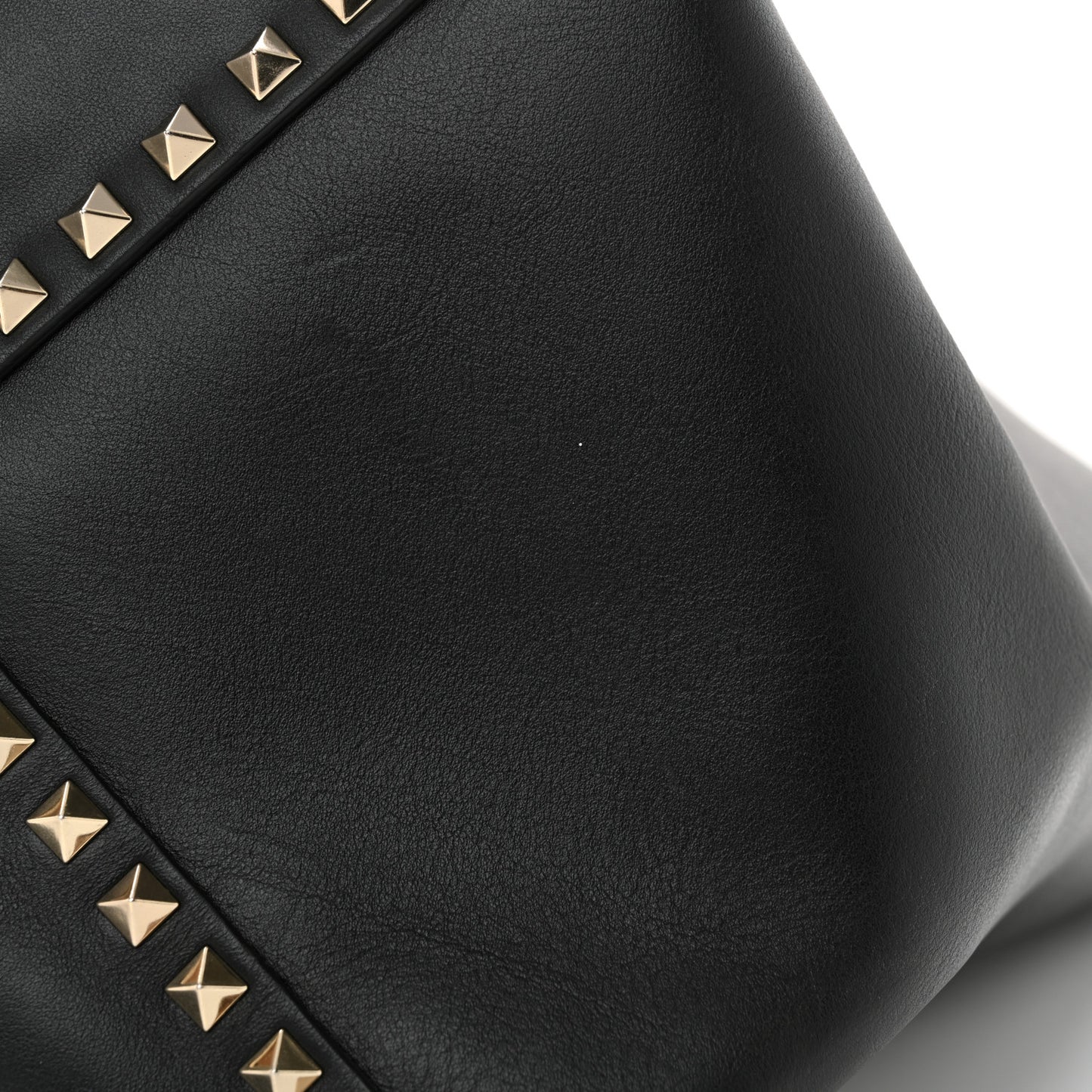 Vitello Large Rockstud Tote Black