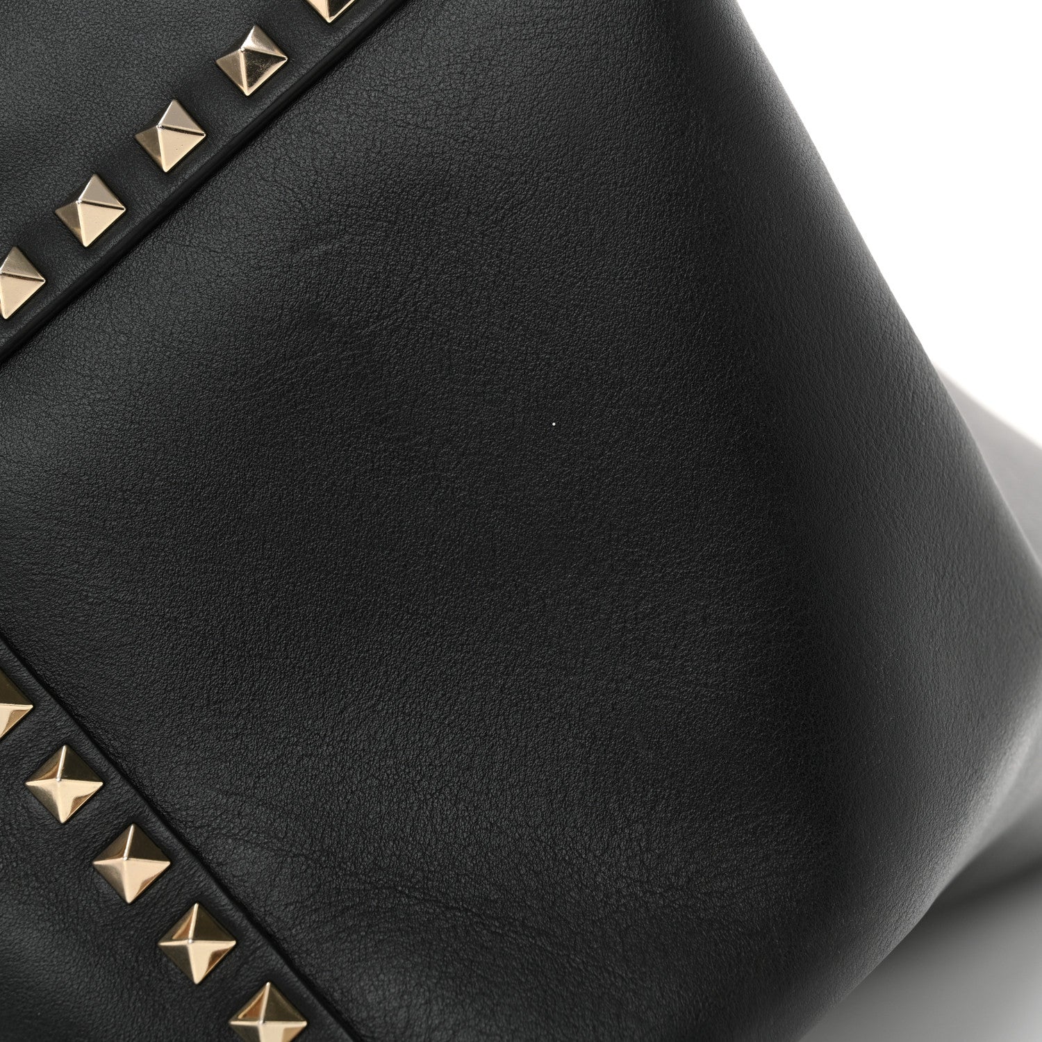 Valentino Garavani Vitello Large Rockstud Tote Black 9 of 10