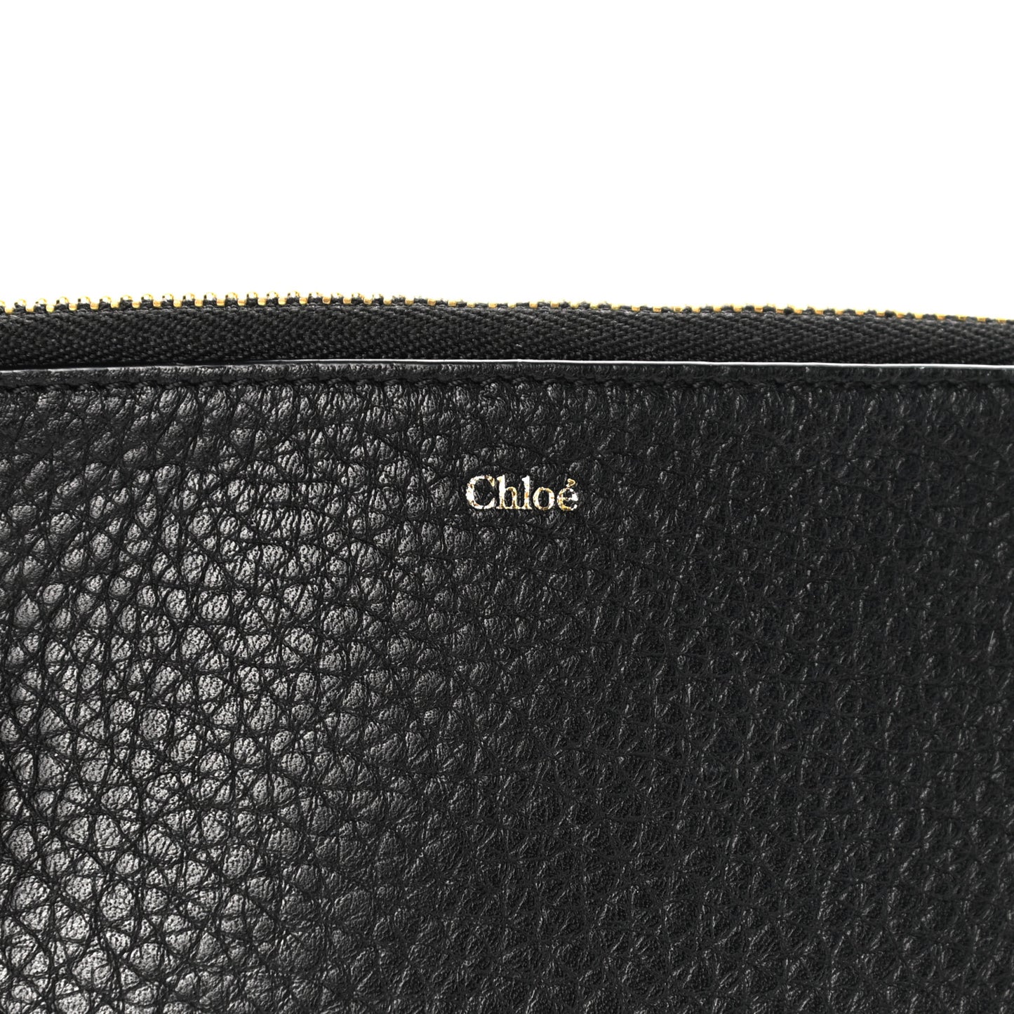 Calfskin Alphabet Purse Wallet Black