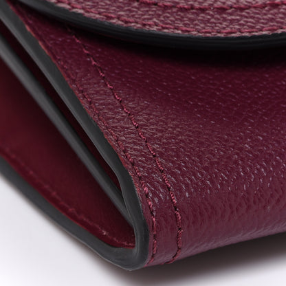 Burberry Grainy Calfskin Henley Wallet On Chain Burgundy 10 of 11