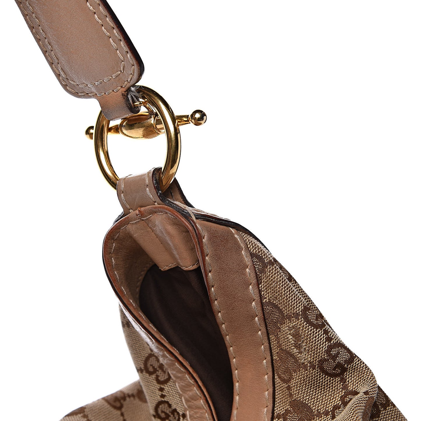 Monogram Large Jockey Hobo Beige