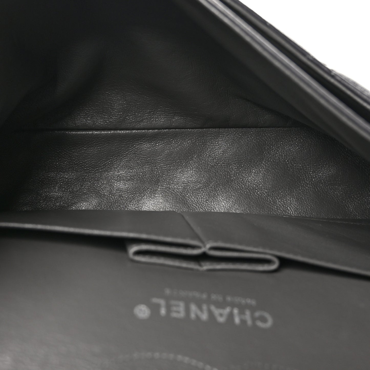 Lambskin Quilted Medium Double Flap Dark Grey