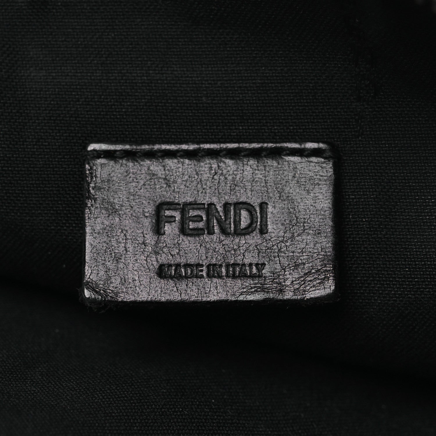 Fendi Vitello Century Elite Monster Eyes Pouch Black Graphite 6 of 12