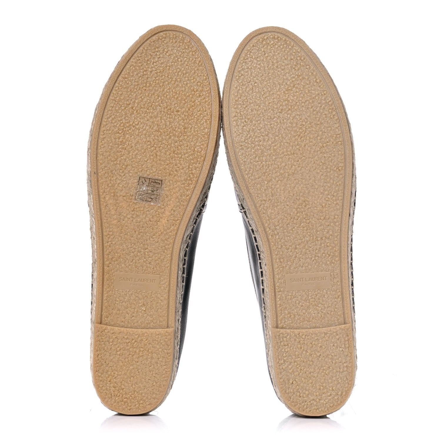 Saint Laurent Lambskin Mens Monogram Espadrilles 42 Black 5 of 10
