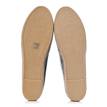 Saint Laurent Lambskin Mens Monogram Espadrilles 42 Black 5 of 10