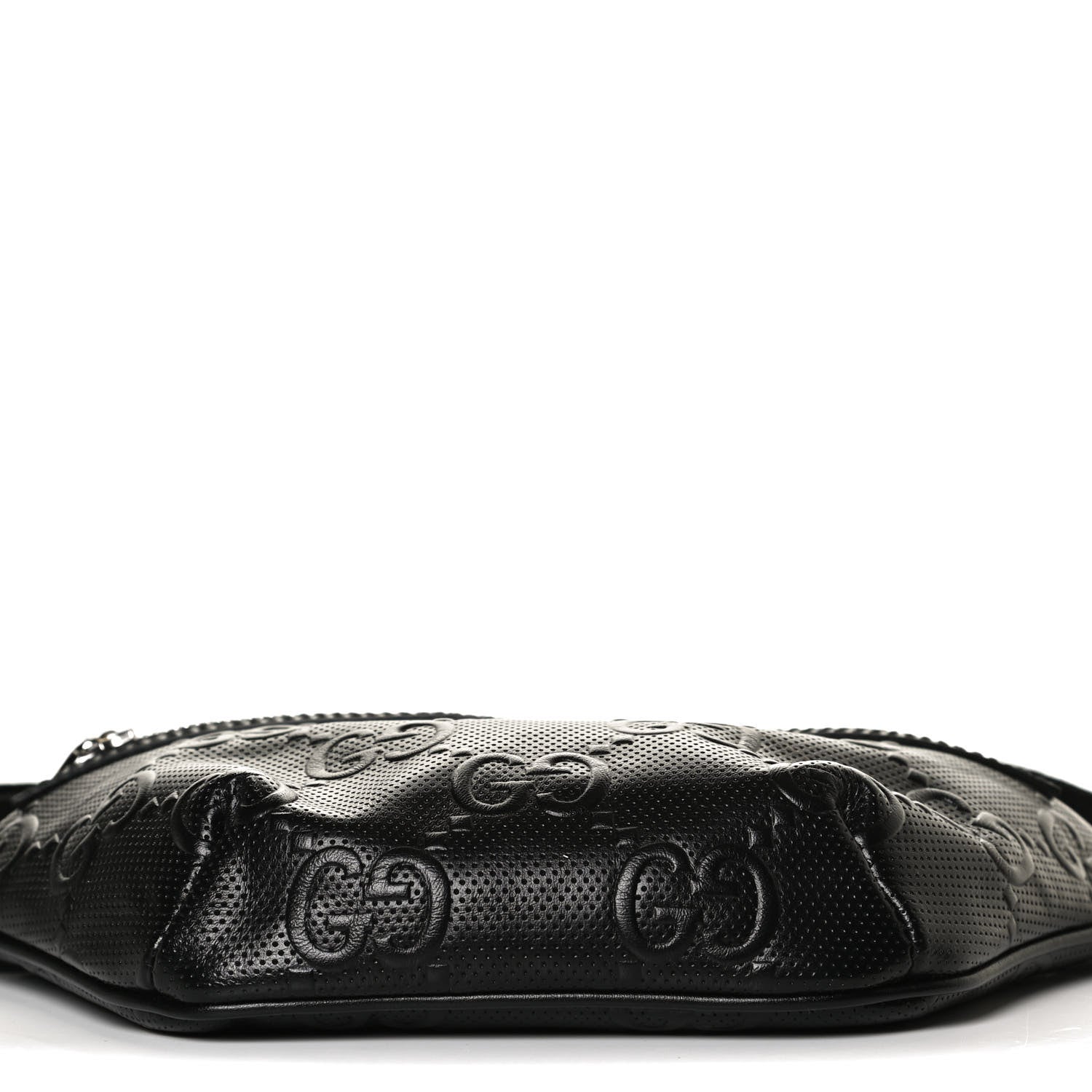 Gucci Calfskin GG Tennis Embossed Belt Bag Black 12 of 13