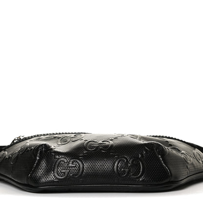 Gucci Calfskin GG Tennis Embossed Belt Bag Black 12 of 13