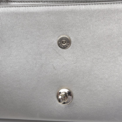 Chanel Metallic Sheepskin Chevron Quilted Medium Vintage Mademoiselle Flap Light Gold 11 of 12