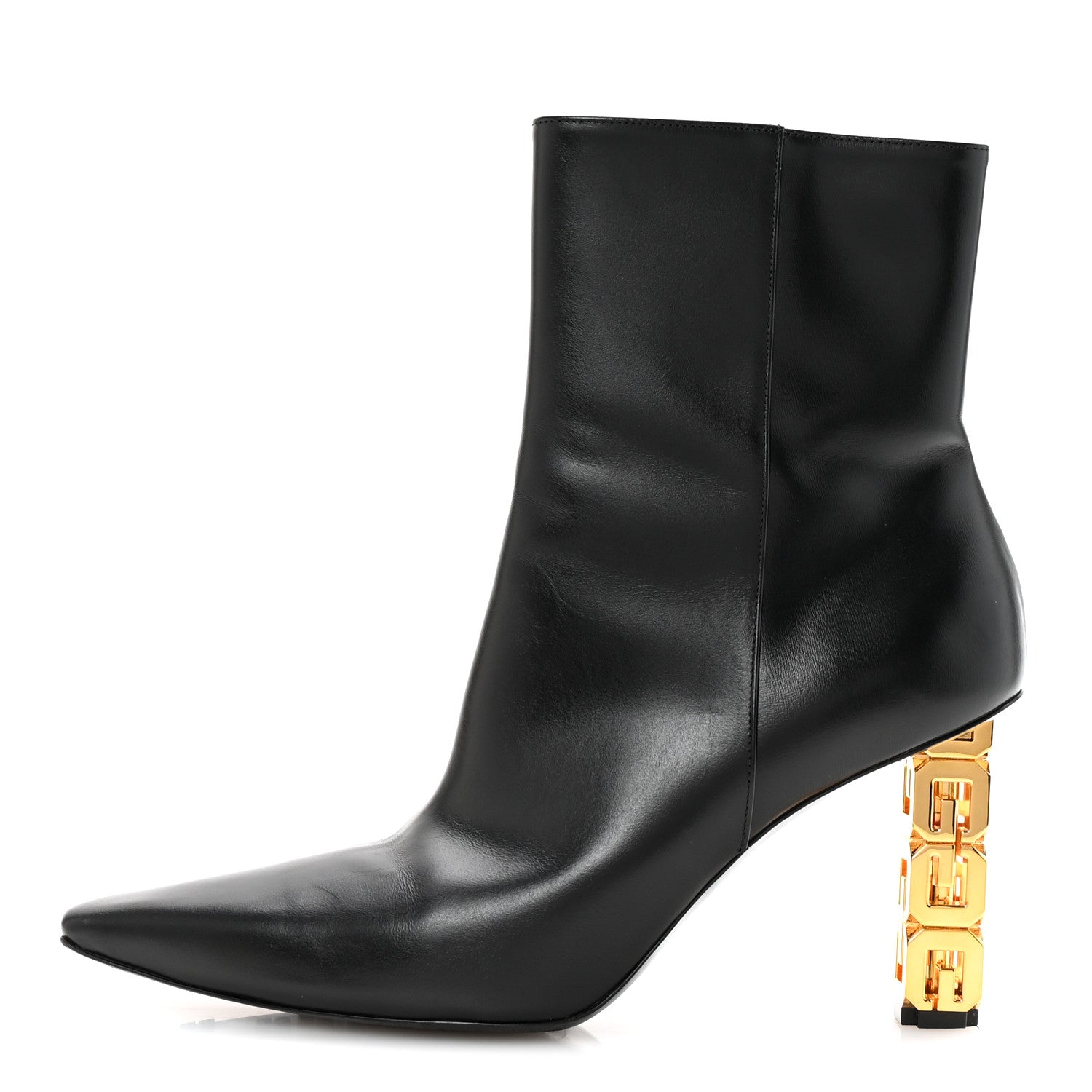 Givenchy Calfskin G Cube Heel Ankle Boots 39 Black 1 of 9