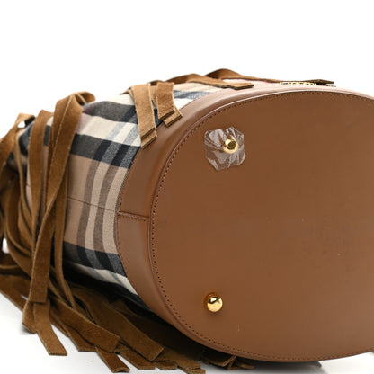 Burberry Prorsum Suede Fringe Bucket Bag Brown 10 of 11