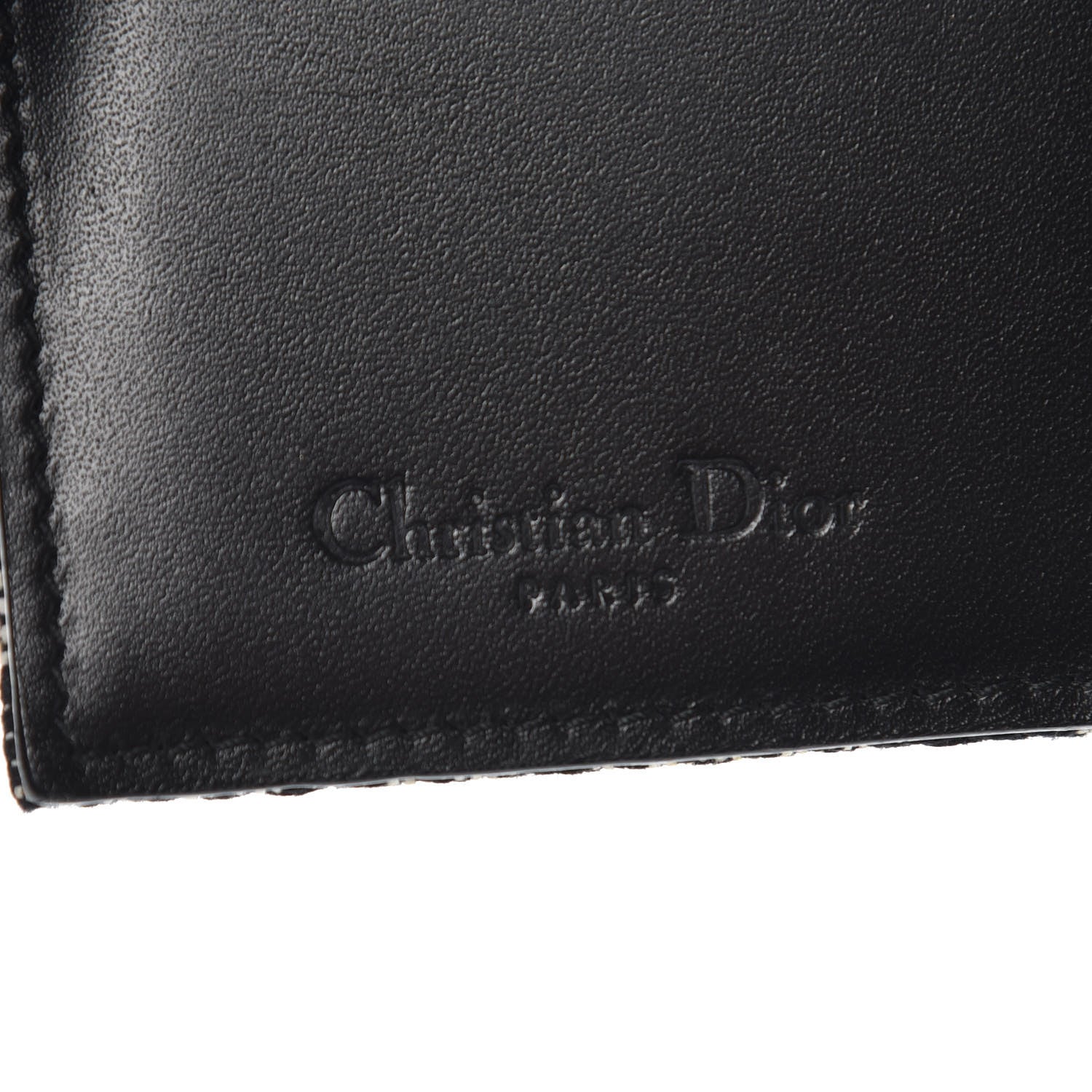 Christian Dior Monogram Dior Saddle Wallet Black 6 of 8