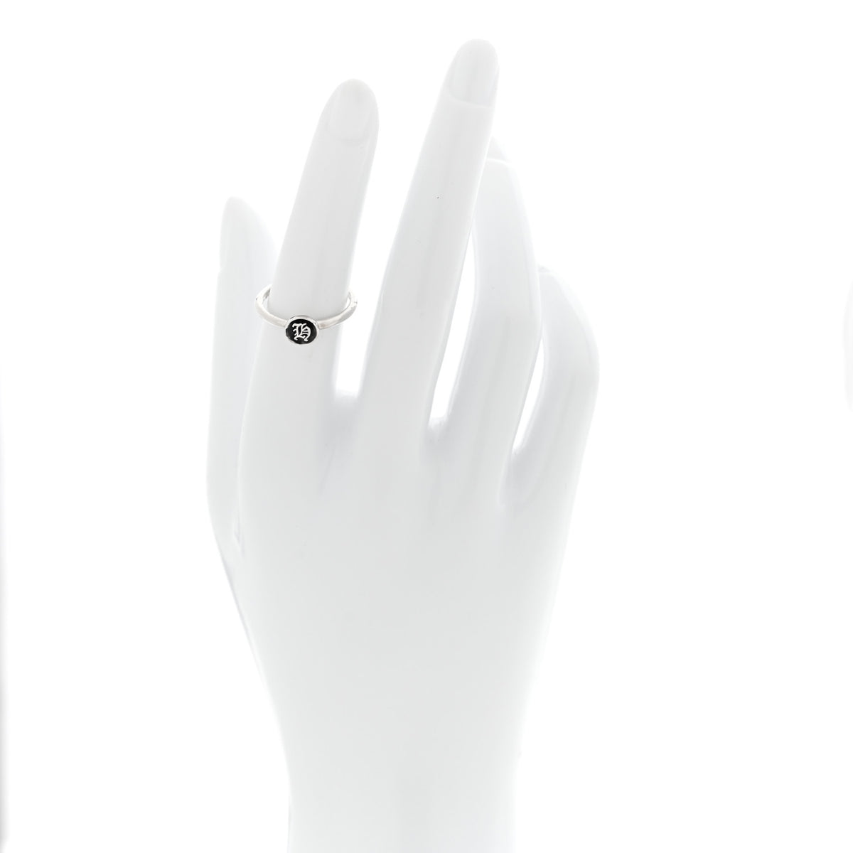 Sterling Silver Bubblegum Alphabet H Ring 52 6