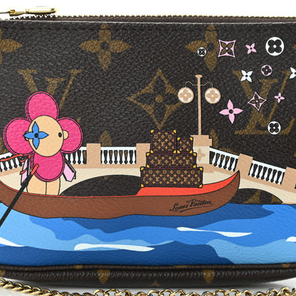 Louis Vuitton Monogram 2019 Christmas Animation Mini Venice Pochette Accessories Blue 8 of 10