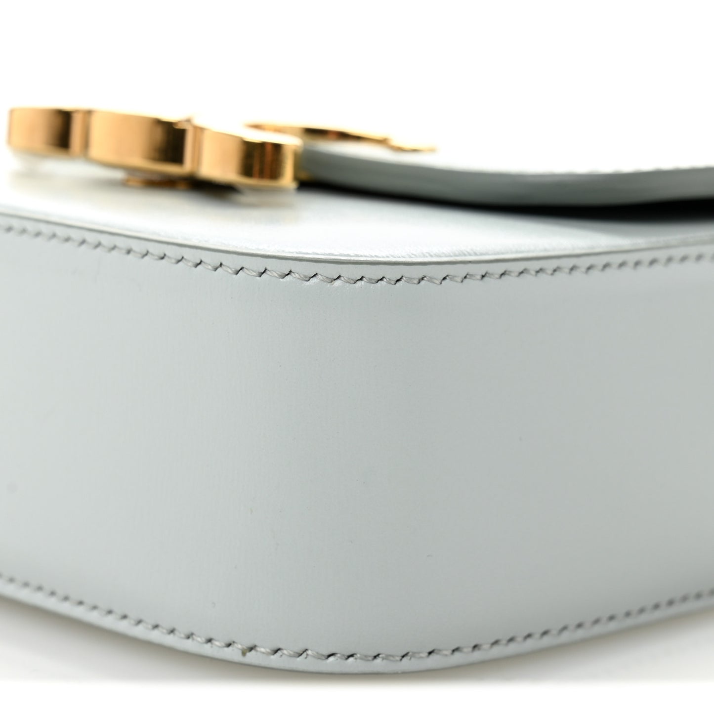 Shiny Calfskin Mini Claude Soft Blue