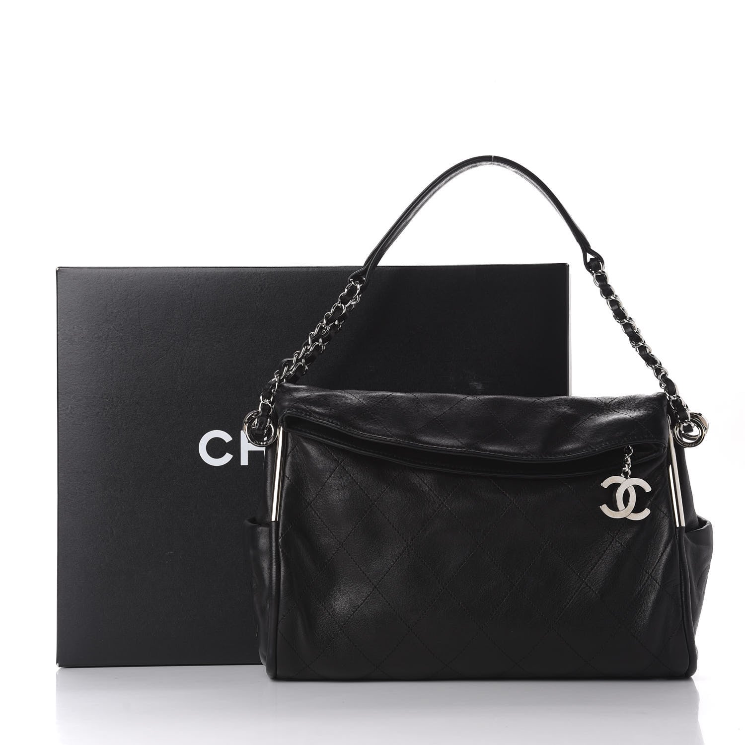 Chanel Lambskin Stitched Medium Ultimate Soft Tote Black 10 of 10