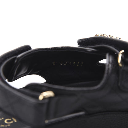 Chanel Grained Calfskin Velcro Dad Sandals 37 Black 8 of 10