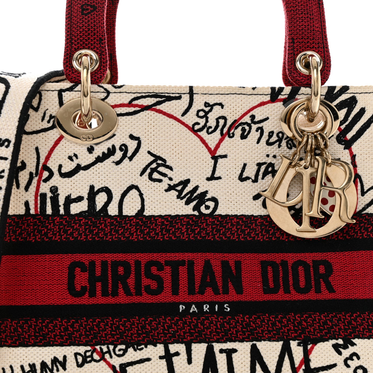 Canvas Medium DiorAmour Graffiti Lady D-Lite Latte