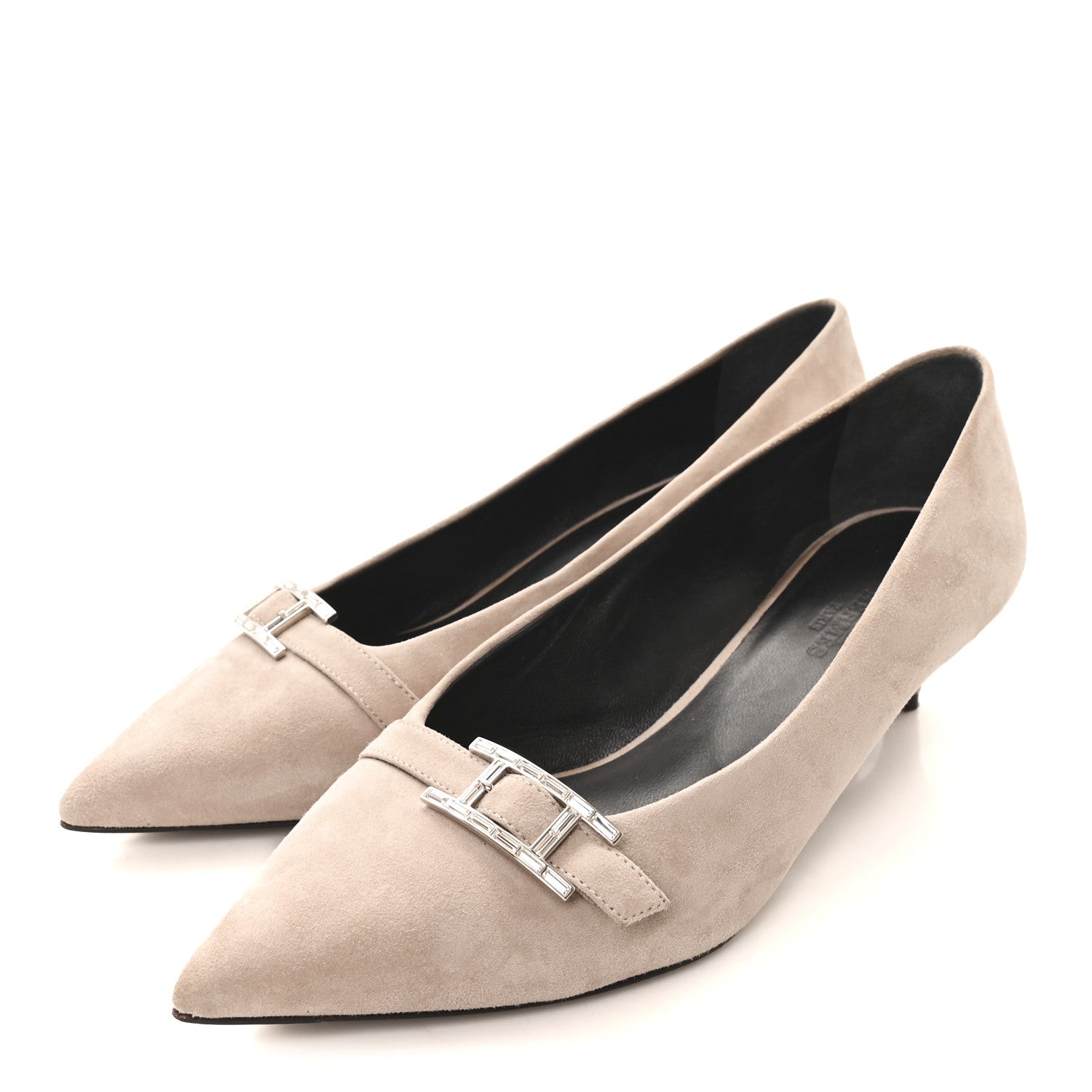 Hermes Chevre Velours Blush 40 Pumps 36 Beige Rose 5 of 11