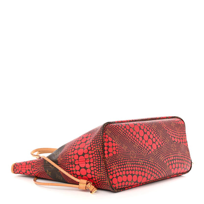 Louis Vuitton Monogram Kusama Waves Neverfull MM Red 4 of 9