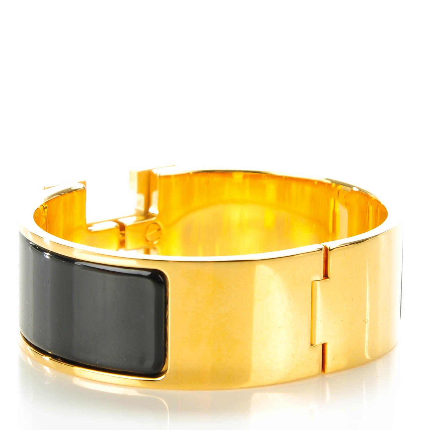 Hermes Enamel Wide Clic Clac H Bracelet PM Black 3 of 6