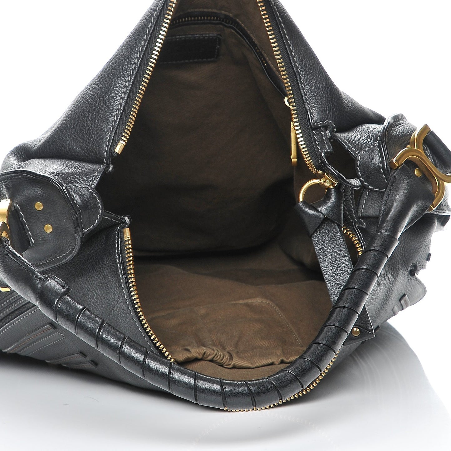 Calfskin Large Marcie Hobo Black