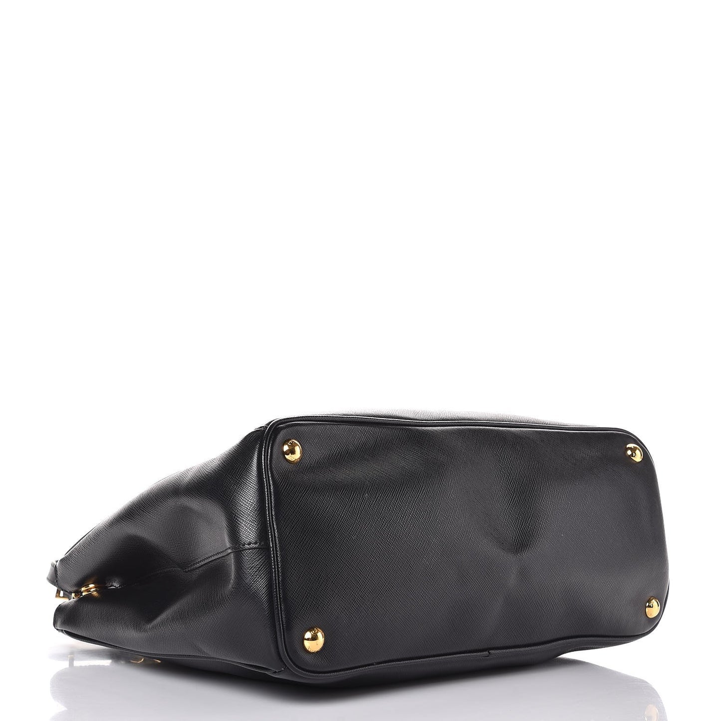 Saffiano Medium Galleria Double Zip Tote Black