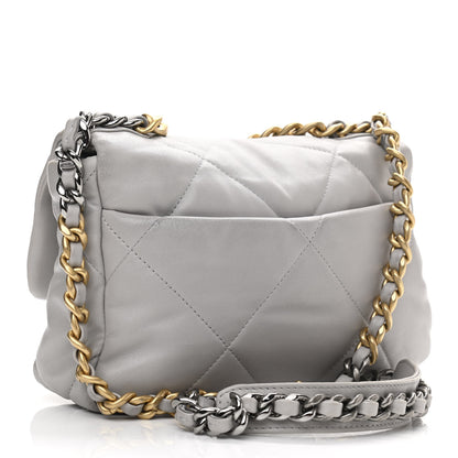 Chanel Lambskin Quilted Medium Chanel 19 Flap Grey 3 of 16