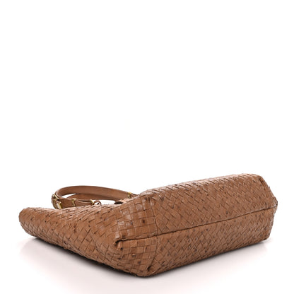 Bottega Veneta Ostrich Intrecciato Large Capri Tote Noce 4 of 9