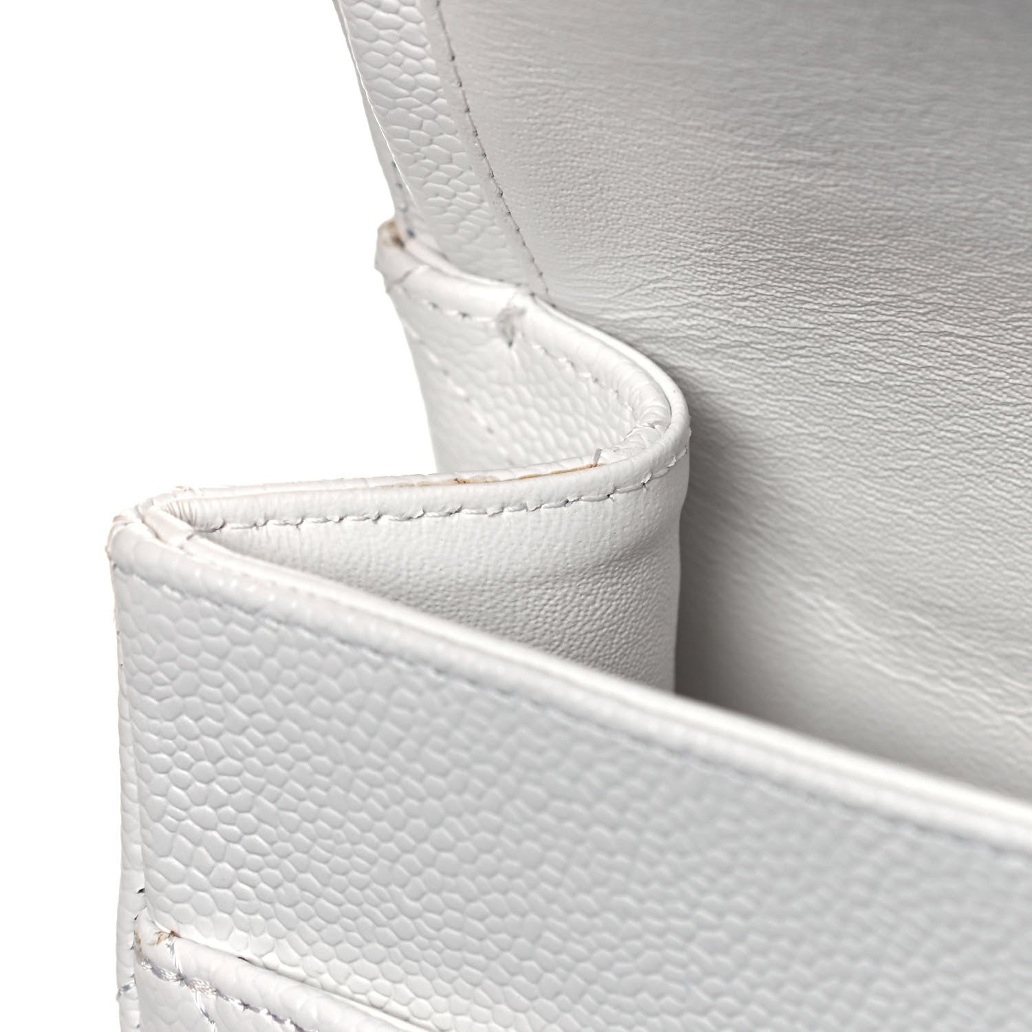 Chanel Caviar Quilted Maxi Double Flap White 13 of 14