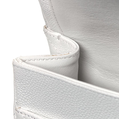 Chanel Caviar Quilted Maxi Double Flap White 13 of 14