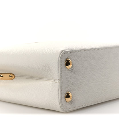 Louis Vuitton Taurillon Capucines BB Snow 7 of 9