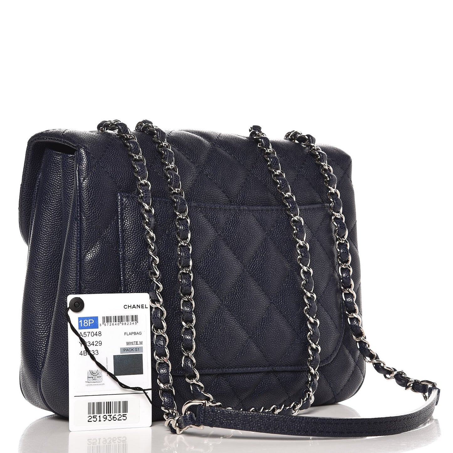 Caviar Quilted Medium Urban Companion Flap Navy