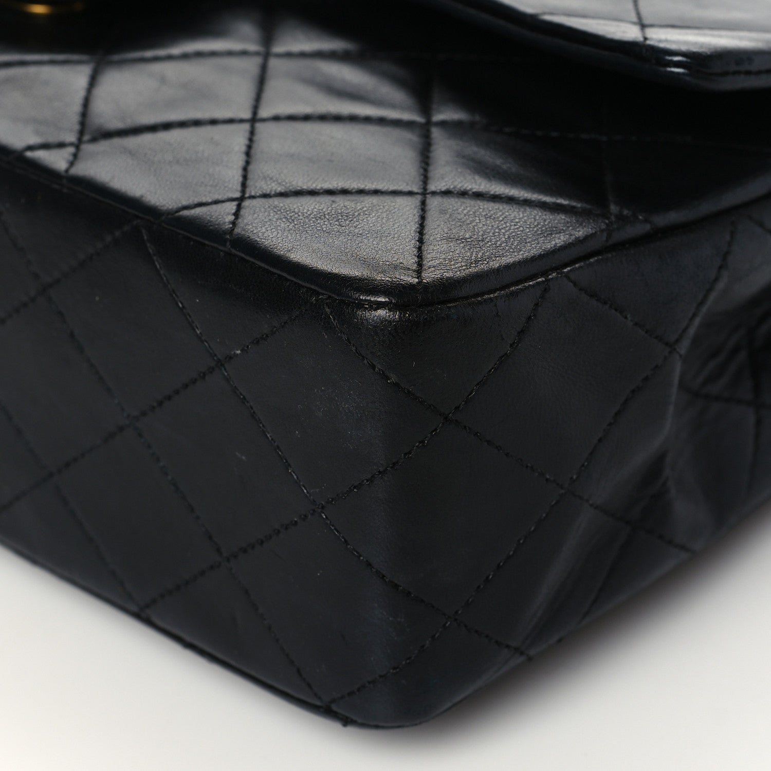 Chanel Lambskin Quilted Medium Double Flap Black 10 of 10