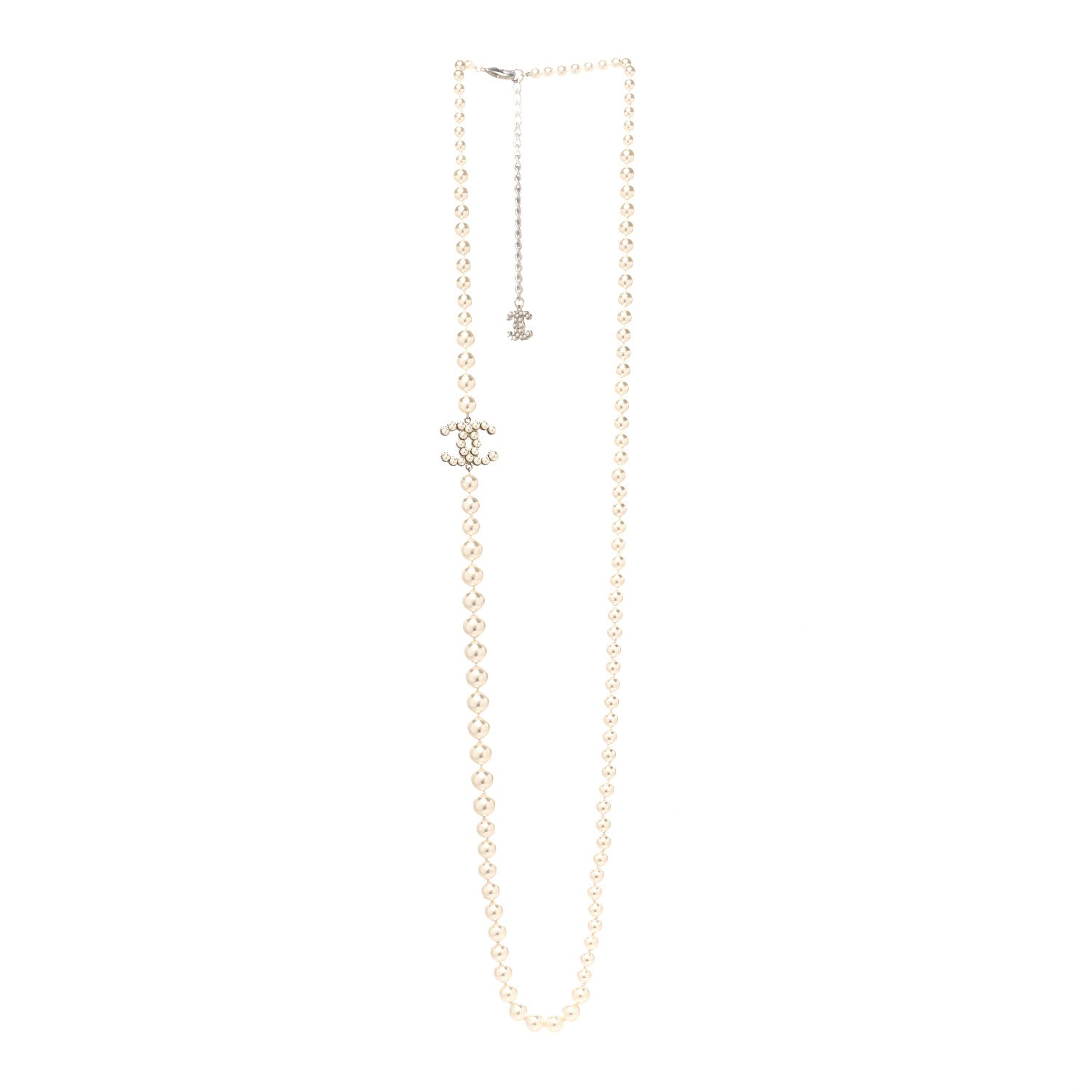 Chanel Pearl CC Long Necklace Gold 3 of 5
