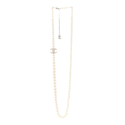 Chanel Pearl CC Long Necklace Gold 3 of 5