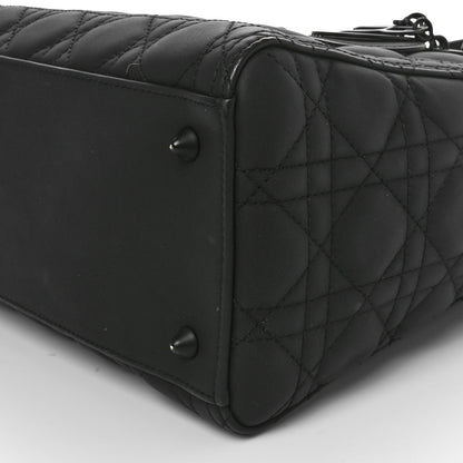 Christian Dior Ultra Matte Calfskin Cannage Medium Lady Dior Black 9 of 9