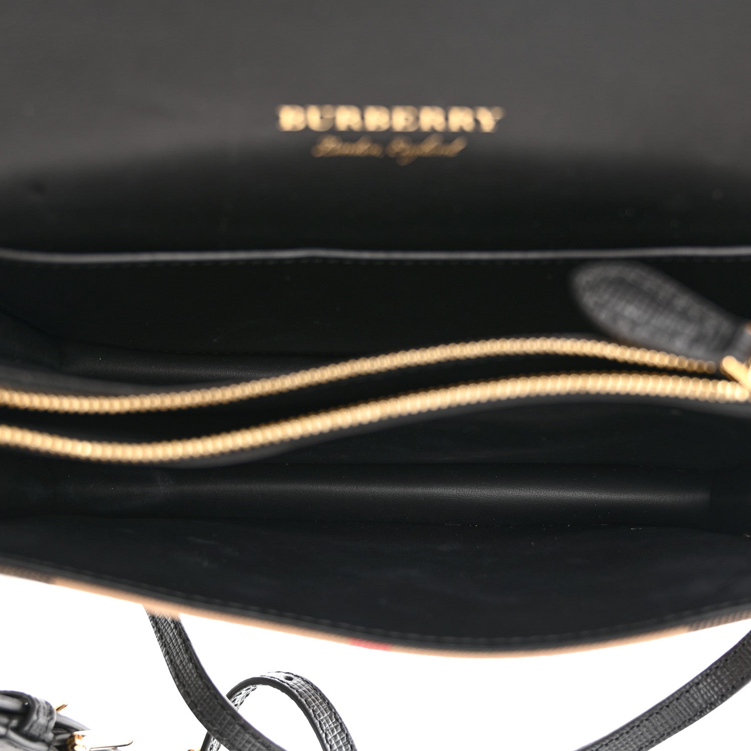 Burberry House Check Bridle Calfskin Madison Buckle Bag Burgundy 5 of 12