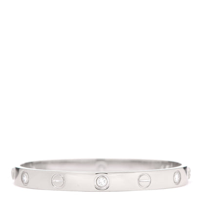 Cartier 18K White Gold 6 Diamond LOVE Bracelet 16 3 of 6