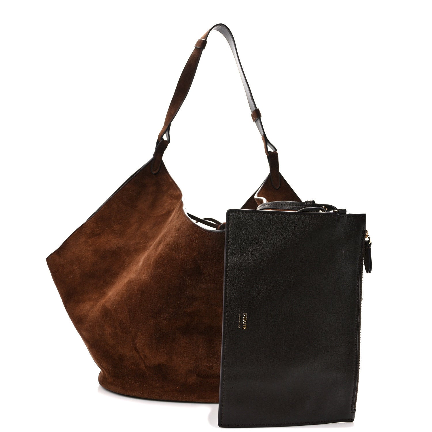 Khaite Suede Calfskin Medium Lotus Tote Toffee 1 of 9