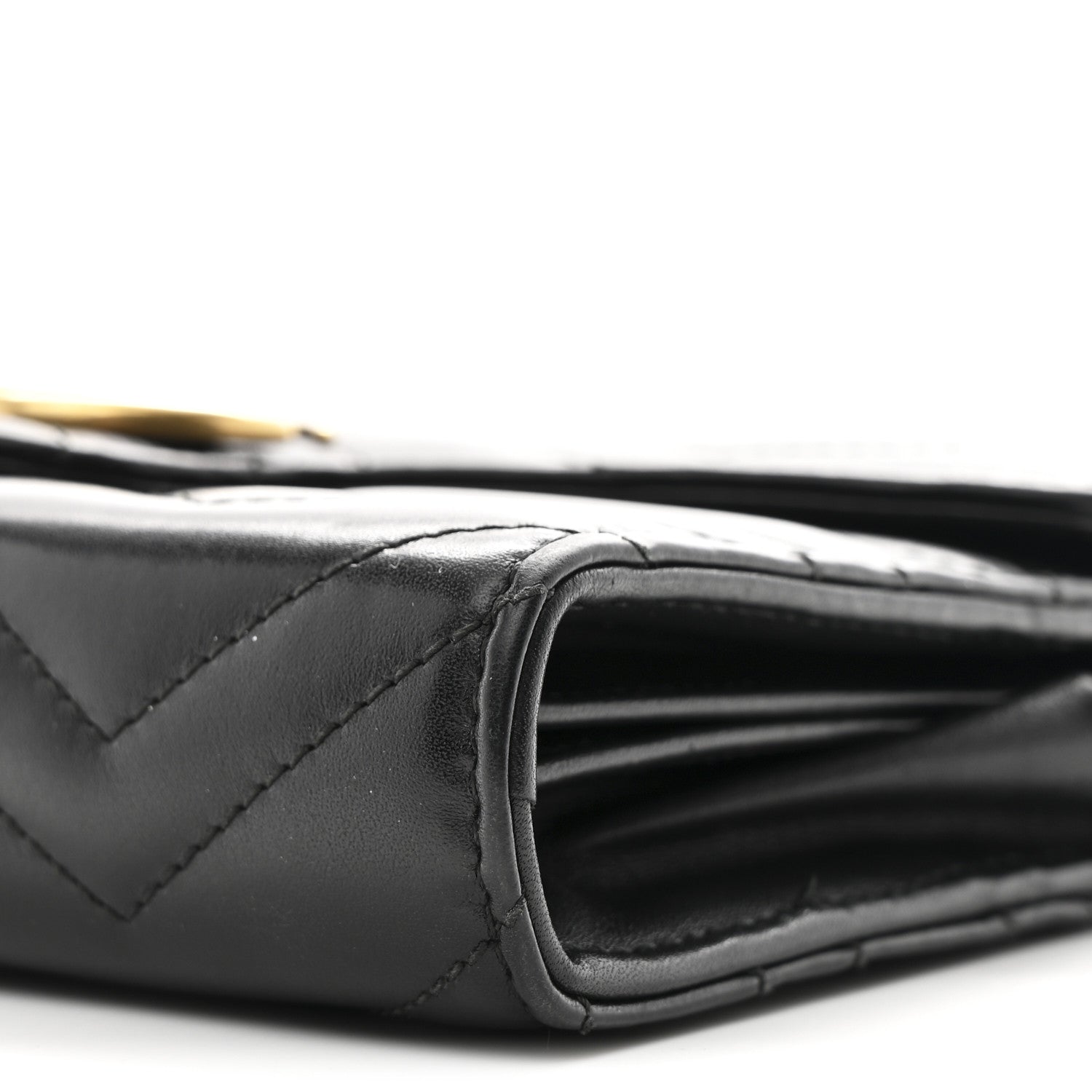 Gucci Calfskin Matelasse GG Marmont Chain Wallet Black 10 of 10