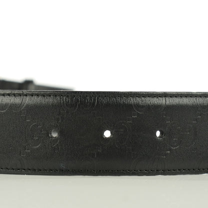 Gucci Guccissima Interlocking G Belt Black 85 34 7 of 8