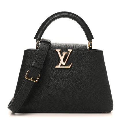Louis Vuitton Taurillon Mother of Pearl Capucines BB Black 1 of 9