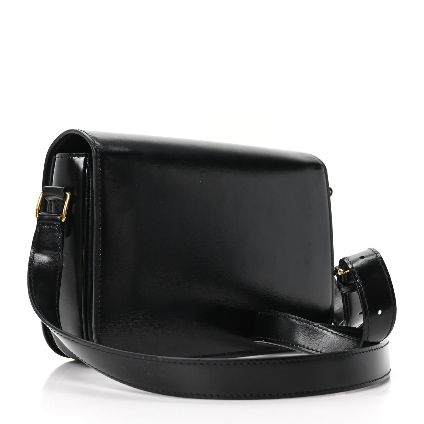 Shiny Calfskin Medium Triomphe Black